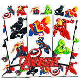 Marvel Avengers Tattoos Party Favors Bundle ~ 72 Perforated Individual 2" x 2" Avengers Temporary Tattoos for Kids Boys Girls (Avengers Party Supplies)